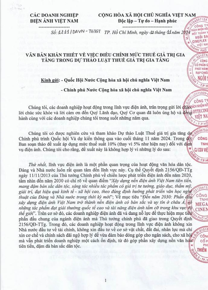 Giới làm nghề khẩn thiết xin không tăng thuế mảng điện ảnh- Ảnh 1. Giới làm nghề khẩn thiết xin không tăng thuế mảng điện ảnh- Ảnh 1.