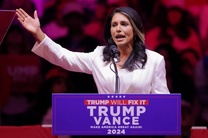 Tổng thống đắc cử Mỹ Donald Trump đã thông báo sẽ bổ nhiệm bàTulsi Gabbard làm Giám đốc CIA. Ảnh: Fox News Tổng thống đắc cử Mỹ Donald Trump đã thông báo sẽ bổ nhiệm bàTulsi Gabbard làm Giám đốc CIA. Ảnh: Fox News