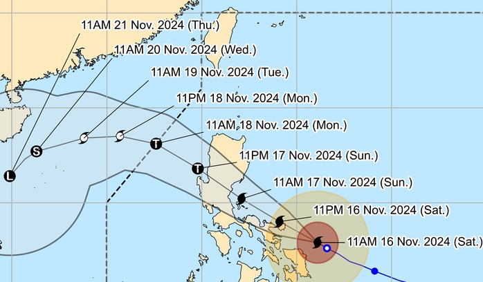 Siêu bão Man-yi tiếp tục mạnh thêm, Philippines đối mặt Siêu bão Man-yi tiếp tục mạnh thêm, Philippines đối mặt