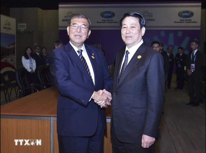 Chủ tịch nước Lương Cường gặp tân Thủ tướng Nhật Bản Ishiba Shigeru- Ảnh 1. Chủ tịch nước Lương Cường gặp tân Thủ tướng Nhật Bản Ishiba Shigeru- Ảnh 1.
