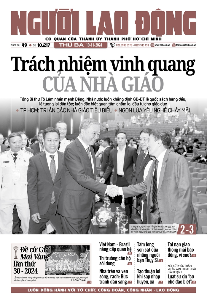 Báo in ngày 19-11: Luật sư của bị cáo Trương Mỹ Lan xin "cơ chế đặc biệt"- Ảnh 1. Báo in ngày 19-11: Luật sư của bị cáo Trương Mỹ Lan xin "cơ chế đặc biệt"- Ảnh 1.