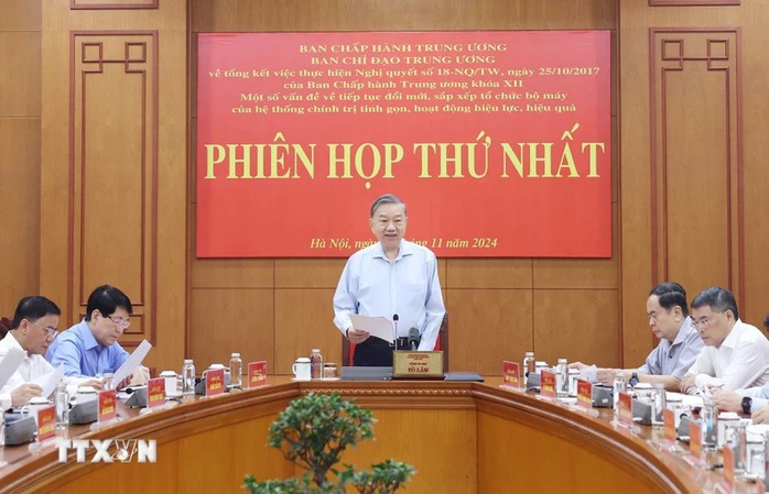 Tổng Bí thư Tô Lâm: Tổng kết Nghị quyết 18 là cuộc cách mạng tinh gọn tổ chức bộ máy- Ảnh 2. Tổng Bí thư Tô Lâm: Tổng kết Nghị quyết 18 là cuộc cách mạng tinh gọn tổ chức bộ máy- Ảnh 2.