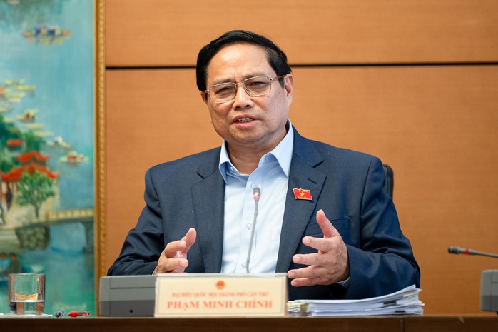 Thủ tướng Phạm Minh Chính phát biểu tại buổi thảo luận tổ, ngày 23-11Ảnh: VĂN DUẨN Thủ tướng Phạm Minh Chính phát biểu tại buổi thảo luận tổ, ngày 23-11Ảnh: VĂN DUẨN