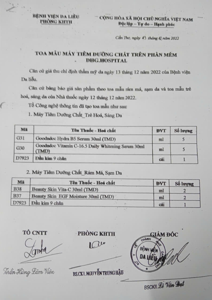 Diễn biến nóng vụ “Giám đốc bệnh viện giải thích vụ tiêm mỹ phẩm thoa vào da”- Ảnh 2. Diễn biến nóng vụ “Giám đốc bệnh viện giải thích vụ tiêm mỹ phẩm thoa vào da”- Ảnh 2.