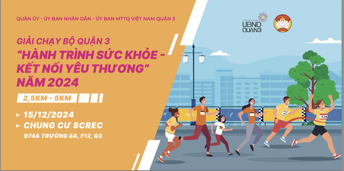 Quận 3 xin tổ chức giải chạy để chăm lo cho người khó khăn- Ảnh 1. Quận 3 xin tổ chức giải chạy để chăm lo cho người khó khăn- Ảnh 1.