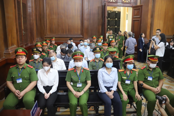 Các bị cáo tại phiên tòa