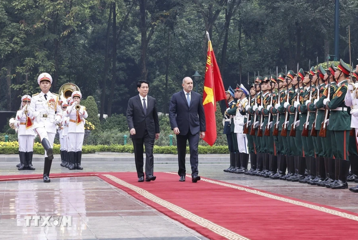 Chủ tịch nước Lương Cường chủ trì lễ đón Tổng thống Bulgaria- Ảnh 4. Chủ tịch nước Lương Cường chủ trì lễ đón Tổng thống Bulgaria- Ảnh 4.