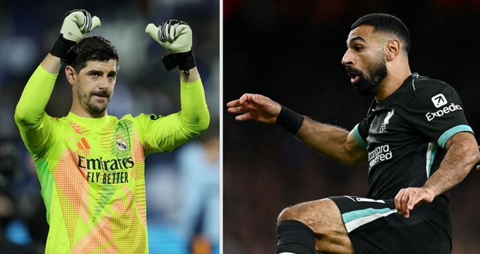 Thibaut Courtois sẽ nỗ lực ngăn Salah tỏa sáng ở Anfield. Ảnh: REUTERS Thibaut Courtois sẽ nỗ lực ngăn Salah tỏa sáng ở Anfield. Ảnh: REUTERS