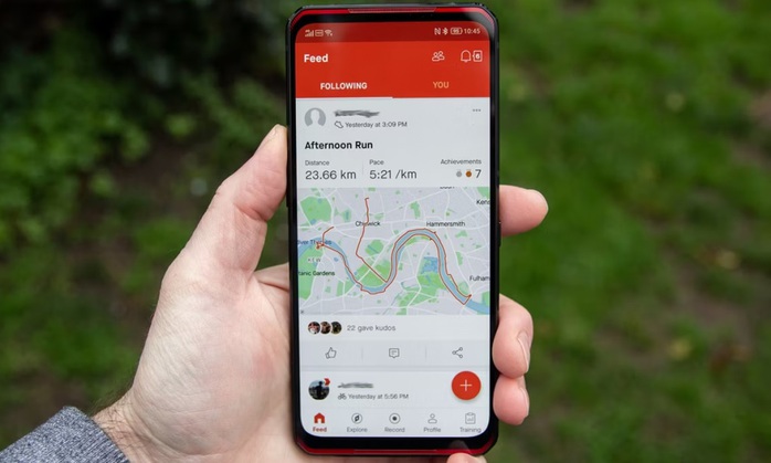 Giao diện của Strava trên di động. Ảnh: Pocket-lint Giao diện của Strava trên di động. Ảnh: Pocket-lint