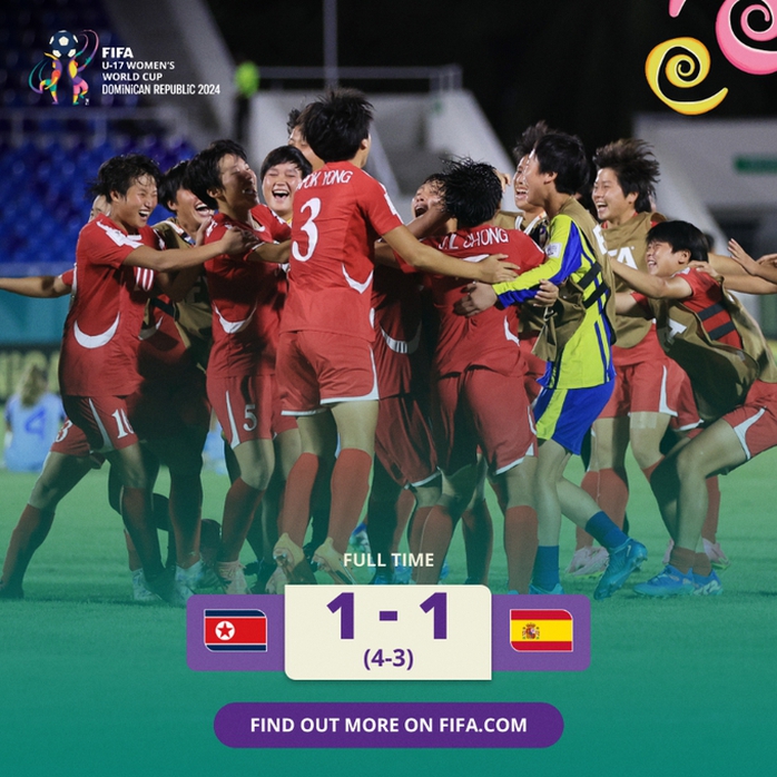 Nữ Triều Tiên hoàn tất cú đúp World Cup trong 2 tháng- Ảnh 1. Nữ Triều Tiên hoàn tất cú đúp World Cup trong 2 tháng- Ảnh 1.