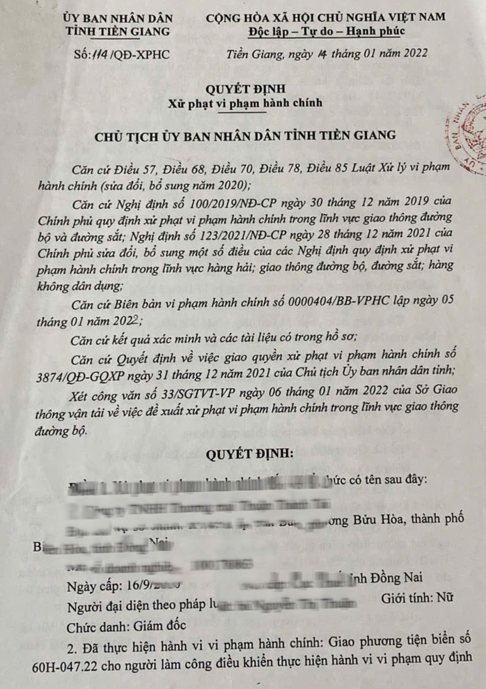 Người trong cuộc lên tiếng vụ Chánh TTGT Tiền Giang “tha bổng” xe vi phạm- Ảnh 1. Người trong cuộc lên tiếng vụ Chánh TTGT Tiền Giang “tha bổng” xe vi phạm- Ảnh 1.