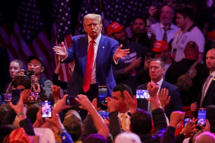 Cựu Tổng thống Trump tại một cuộc vận động tranh cử. Ảnh: Guardian Cựu Tổng thống Trump tại một cuộc vận động tranh cử. Ảnh: Guardian
