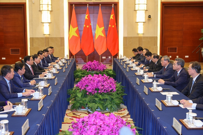 Thủ tướng Phạm Minh Chính hội đàm Thủ tướng Trung Quốc Lý Cường- Ảnh 3. Thủ tướng Phạm Minh Chính hội đàm Thủ tướng Trung Quốc Lý Cường- Ảnh 3.