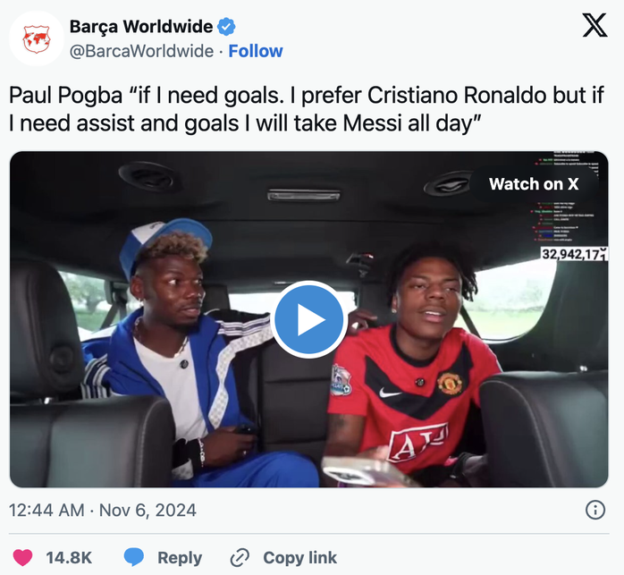 Ngợi ca Messi, Pogba khiến fan Ronaldo buồn- Ảnh 1. Ngợi ca Messi, Pogba khiến fan Ronaldo buồn- Ảnh 1.