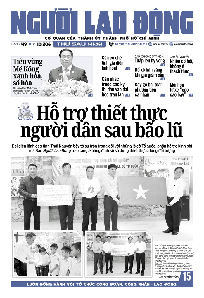 Báo in Người Lao Động 8-11: Cấp sổ hồng ở TP HCM - thắp lên hy vọng- Ảnh 1. Báo in Người Lao Động 8-11: Cấp sổ hồng ở TP HCM - thắp lên hy vọng- Ảnh 1.