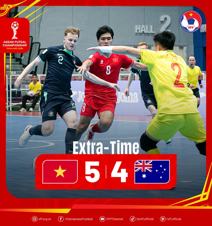 Ngược dòng kịch tính, futsal Việt Nam vào chung kết Đông Nam Á sau 12 năm- Ảnh 1. Ngược dòng kịch tính, futsal Việt Nam vào chung kết Đông Nam Á sau 12 năm- Ảnh 1.
