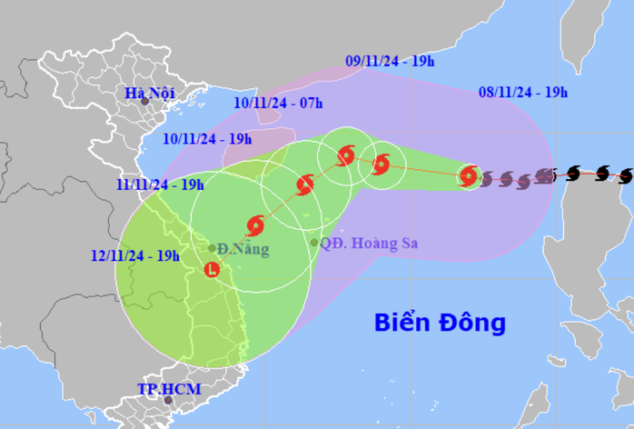 Bão số 7 đang mạnh cấp 14, giật cấp 17, liên tục chuyển hướng- Ảnh 1. Bão số 7 đang mạnh cấp 14, giật cấp 17, liên tục chuyển hướng- Ảnh 1.