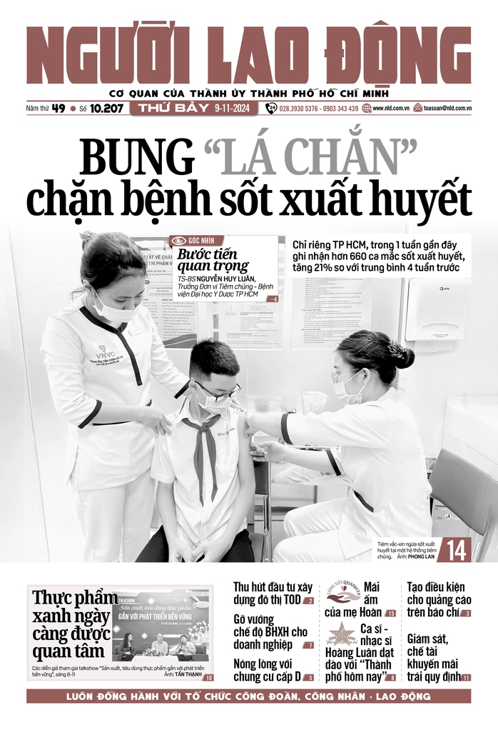Báo in ngày 9-11: Bung “lá chắn” chặn bệnh sốt xuất huyết- Ảnh 1. Báo in ngày 9-11: Bung “lá chắn” chặn bệnh sốt xuất huyết- Ảnh 1.