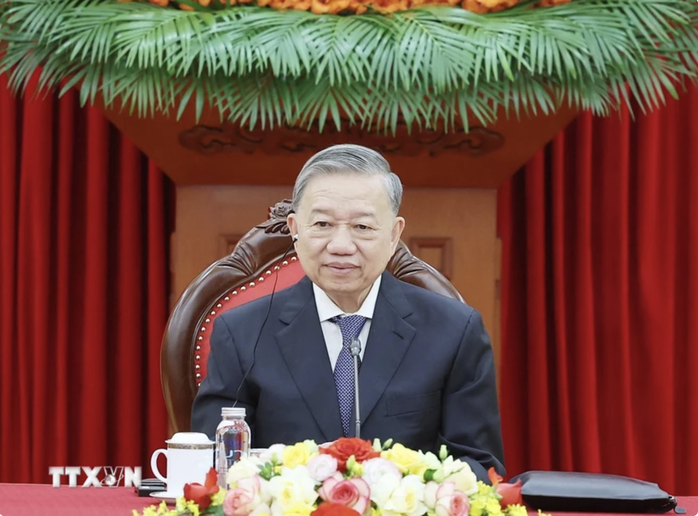 Tổng Bí thư Tô Lâm điện đàm với Tổng Bí thư, Chủ tịch nước Lào- Ảnh 1. Tổng Bí thư Tô Lâm điện đàm với Tổng Bí thư, Chủ tịch nước Lào- Ảnh 1.