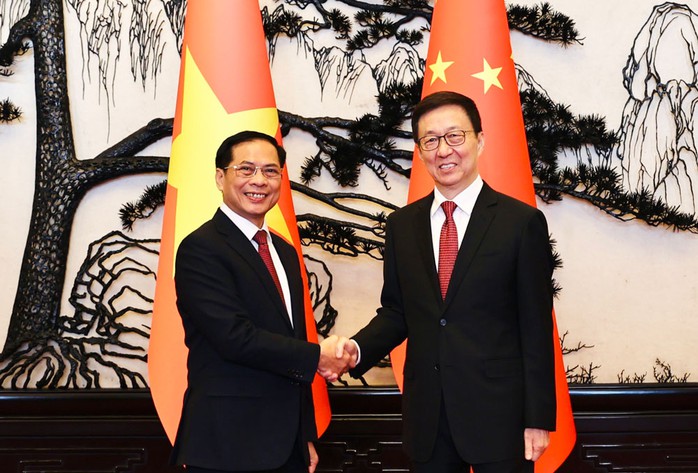 Phó Thủ tướng Bùi Thanh Sơn hội kiến Phó Chủ tịch nước Trung Quốc Hàn Chính. Ảnh: VGP Phó Thủ tướng Bùi Thanh Sơn hội kiến Phó Chủ tịch nước Trung Quốc Hàn Chính. Ảnh: VGP