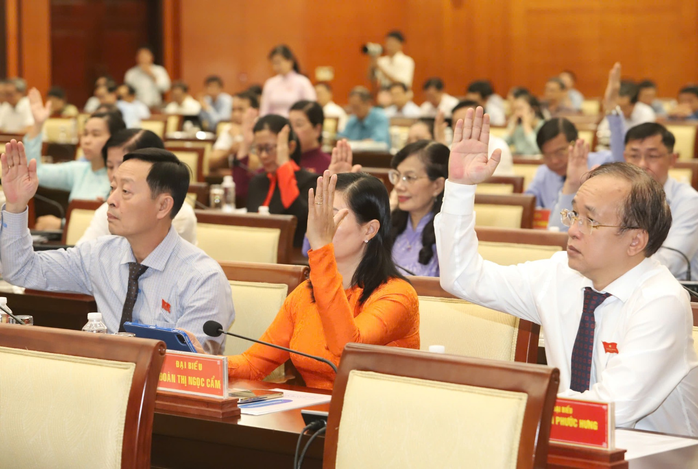 Các đại biểu biểu quyết thông qua nghị quyết tại kỳ họp Các đại biểu biểu quyết thông qua nghị quyết tại kỳ họp