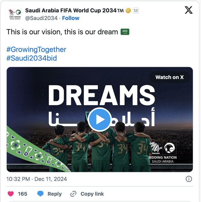Tây Ban Nha, Bồ Đào Nha và Morocco đồng chủ nhà World Cup 2030, Ả Rập Saudi đăng cai World Cup 2034- Ảnh 2.