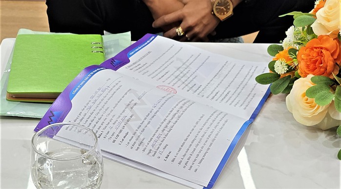Công ty cung cấp cho phóng viên bản hợp đồng góp vốn 500 triệu đồng, lãi suất lên đến 4,5%/tháng, tương ứng 54%/năm
