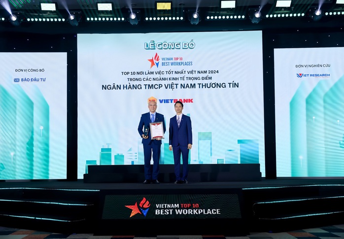 Vietbank đồng thời được vinh danh trong Top 10 nơi làm việc tốt nhất Việt Nam 2024 trong các ngành kinh tế trọng điểm Vietbank đồng thời được vinh danh trong Top 10 nơi làm việc tốt nhất Việt Nam 2024 trong các ngành kinh tế trọng điểm