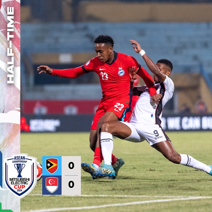 ASEAN Cup 2024: Singapore thắng nhọc nhằn Timor Leste dù ghi 3 bàn- Ảnh 1. ASEAN Cup 2024: Singapore thắng nhọc nhằn Timor Leste dù ghi 3 bàn- Ảnh 1.