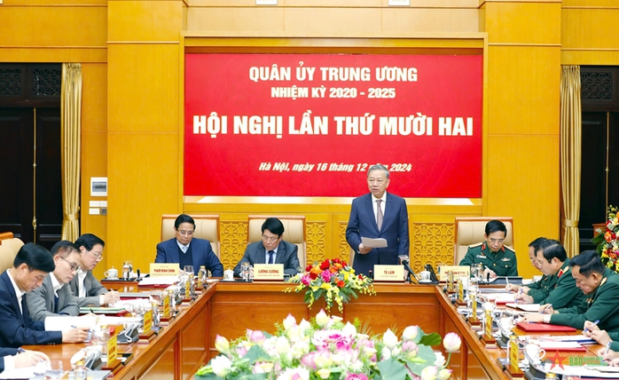 Tổng Bí thư Tô Lâm chủ trì Hội nghị Quân ủy Trung ương- Ảnh 1. Tổng Bí thư Tô Lâm chủ trì Hội nghị Quân ủy Trung ương- Ảnh 1.