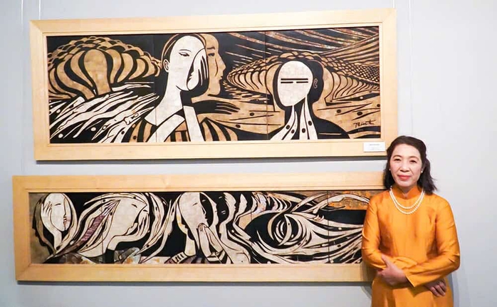 Đậm đà hồn quê trong triển lãm của cố họa sĩ Trần Văn Bình- Ảnh 1. Đậm đà hồn quê trong triển lãm của cố họa sĩ Trần Văn Bình- Ảnh 1.