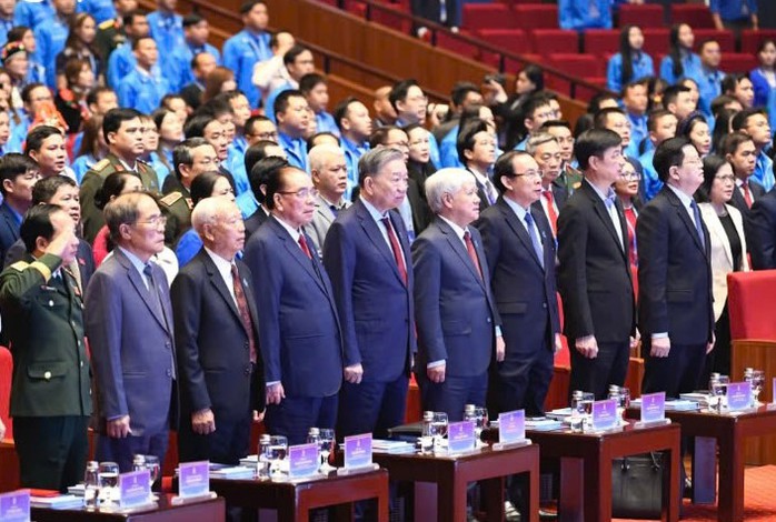 Tổng Bí thư Tô Lâm dự Đại hội IX Hội Liên hiệp Thanh niên Việt Nam- Ảnh 3. Tổng Bí thư Tô Lâm dự Đại hội IX Hội Liên hiệp Thanh niên Việt Nam- Ảnh 3.