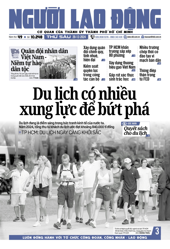 Báo in Người Lao Động 20-12: Gấp rút xác thực sinh trắc học- Ảnh 1. Báo in Người Lao Động 20-12: Gấp rút xác thực sinh trắc học- Ảnh 1.