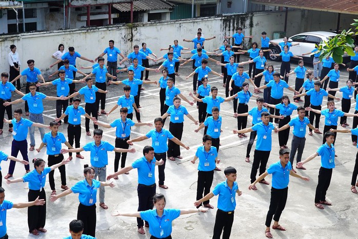 Lao động Việt Nam tại một cơ sở đào tạo ở Hà Nội vào tháng 7-2024, chuẩn bị sang Nhật theo diện thực tập sinh. Ảnh: Nippon Lao động Việt Nam tại một cơ sở đào tạo ở Hà Nội vào tháng 7-2024, chuẩn bị sang Nhật theo diện thực tập sinh. Ảnh: Nippon