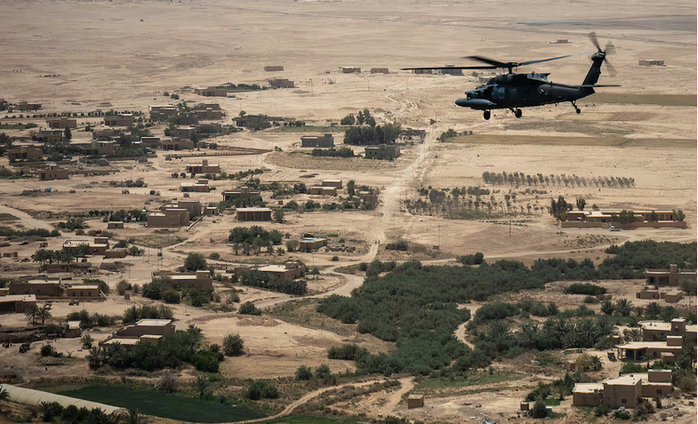 Lực lượng Mỹ hoạt động tại Syria vào năm 2022. Ảnh: Quân đội Mỹ Lực lượng Mỹ hoạt động tại Syria vào năm 2022. Ảnh: Quân đội Mỹ