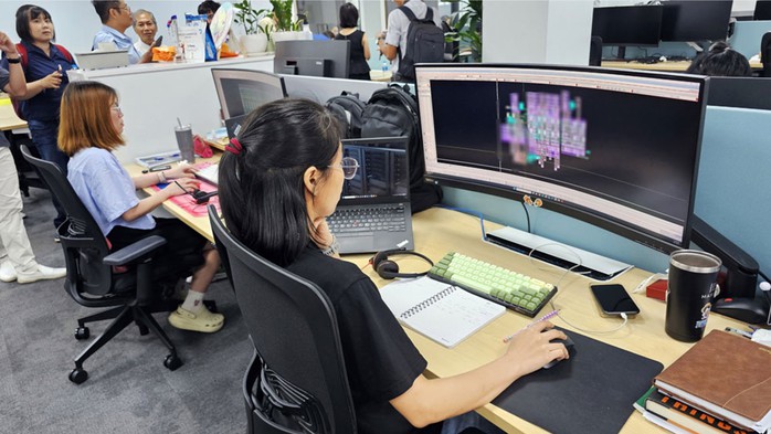 Bộ phận nghiên cứu và thiết kết vi mạch bán dẫn của Tập đoàn Marvell (Mỹ) tại TP HCM. Ảnh: NGÔ LÊ Bộ phận nghiên cứu và thiết kết vi mạch bán dẫn của Tập đoàn Marvell (Mỹ) tại TP HCM. Ảnh: NGÔ LÊ