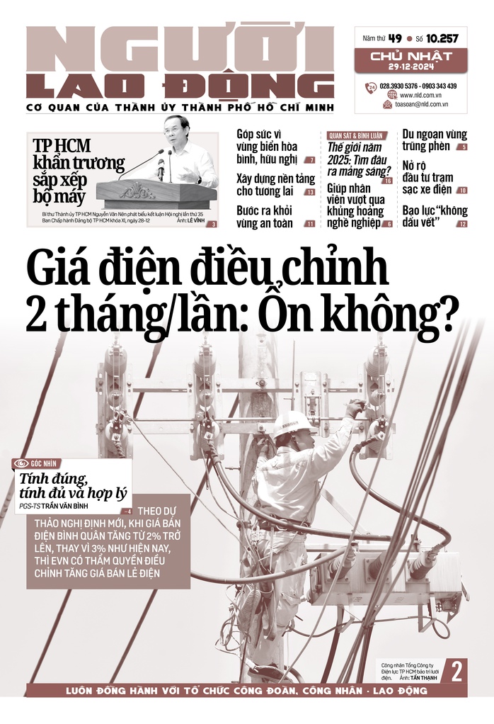 Báo in ngày 29-12: Giá điện điều chỉnh 2 tháng/lần: Ổn không?- Ảnh 1. Báo in ngày 29-12: Giá điện điều chỉnh 2 tháng/lần: Ổn không?- Ảnh 1.