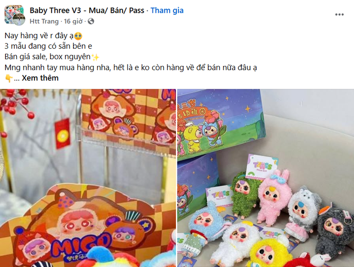 Hết thời Labubu, đến lượt trend Baby Three "gây sốt", người Việt chi gần 9 tỉ đồng để sở hữu- Ảnh 2. Hết thời Labubu, đến lượt trend Baby Three "gây sốt", người Việt chi gần 9 tỉ đồng để sở hữu- Ảnh 2.