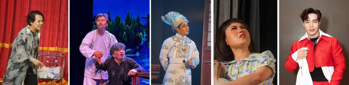 Từ trái qua: NSƯT Thành Lộc, NSƯT Võ Minh Lâm (đứng), nghệ sĩ Hoàng Hải, diễn viên Lâm Vỹ Dạ, diễn viên Lê Dương Bảo Lâm Từ trái qua: NSƯT Thành Lộc, NSƯT Võ Minh Lâm (đứng), nghệ sĩ Hoàng Hải, diễn viên Lâm Vỹ Dạ, diễn viên Lê Dương Bảo Lâm