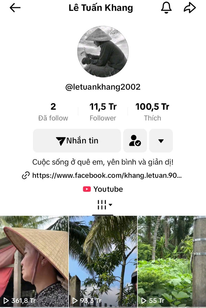 Lê Tuấn Khang kiếm được bao nhiêu tiền khi TikTok sở hữu 11,5 triệu follow?- Ảnh 1. Lê Tuấn Khang kiếm được bao nhiêu tiền khi TikTok sở hữu 11,5 triệu follow?- Ảnh 1.