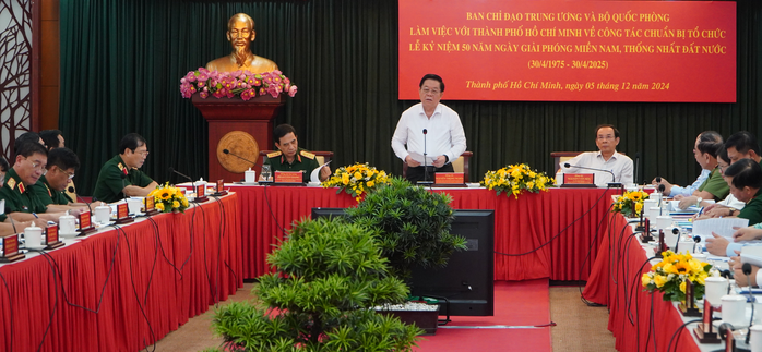 Trung ương làm việc với TP HCM về lễ kỷ niệm 50 năm Ngày Giải phóng miền Nam, thống nhất đất nước- Ảnh 1. Trung ương làm việc với TP HCM về lễ kỷ niệm 50 năm Ngày Giải phóng miền Nam, thống nhất đất nước- Ảnh 1.