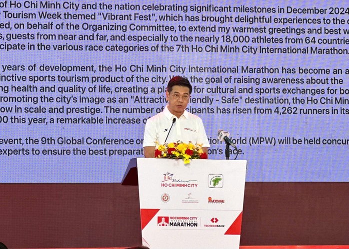 Kỷ lục gần 18.000 vận động viên tham gia giải marathon quốc tế ở TP HCM- Ảnh 1. Kỷ lục gần 18.000 vận động viên tham gia giải marathon quốc tế ở TP HCM- Ảnh 1.