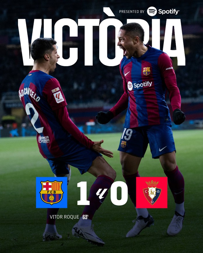 Tân binh tỏa sáng, Barcelona tiếp tục gieo sầu cho Osasuna- Ảnh 2.