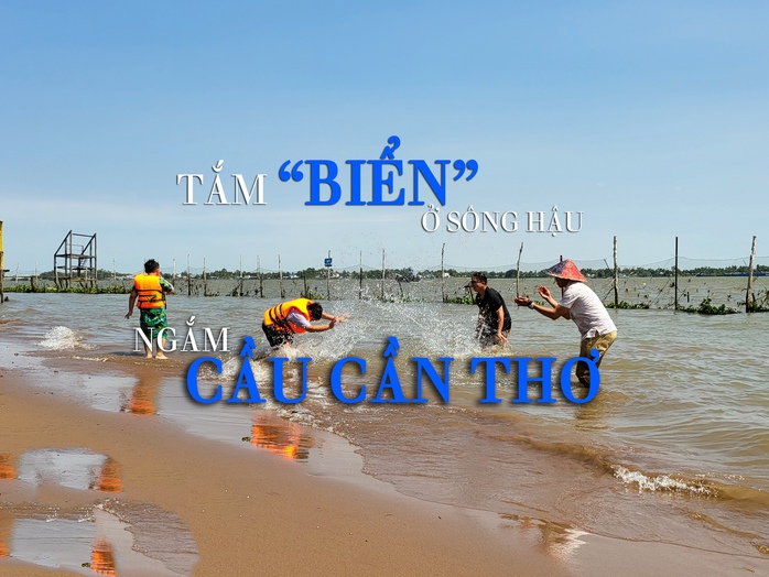VIDEO: Thích thú khi vừa tắm “biển” ở sông Hậu vừa ngắm cầu Cần Thơ- Ảnh 1. VIDEO: Thích thú khi vừa tắm “biển” ở sông Hậu vừa ngắm cầu Cần Thơ- Ảnh 1.