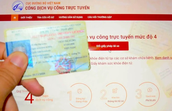 Đã có 140.000 hồ sơ cấp đổi giấy phép lái xe trực tuyến