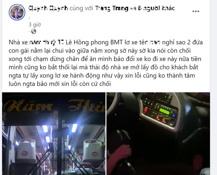 Diễn biến mới vụ cô gái "tố" tài xế xe khách sàm sỡ- Ảnh 1. Diễn biến mới vụ cô gái "tố" tài xế xe khách sàm sỡ- Ảnh 1.