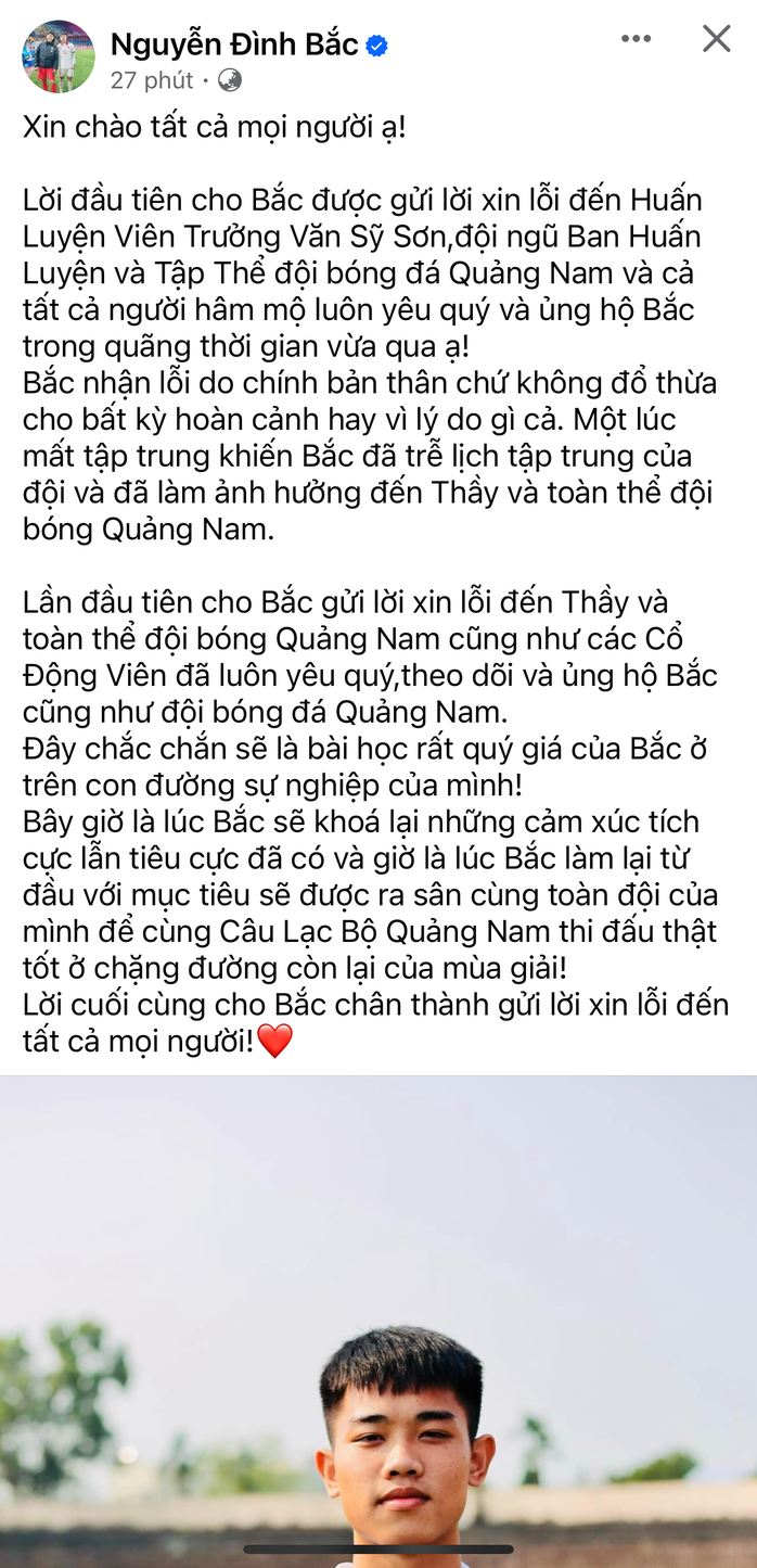 Tài năng trẻ Nguyễn Đình Bắc nói gì sau khi bị án kỷ luật?- Ảnh 2. Tài năng trẻ Nguyễn Đình Bắc nói gì sau khi bị án kỷ luật?- Ảnh 2.