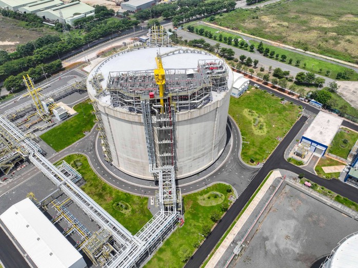 Bồn chứa LNG của Dự án kho chứa LNG Thị Vải tại thị xã Phú Mỹ, tỉnh Bà Rịa- Vũng Tàu Bồn chứa LNG của Dự án kho chứa LNG Thị Vải tại thị xã Phú Mỹ, tỉnh Bà Rịa- Vũng Tàu