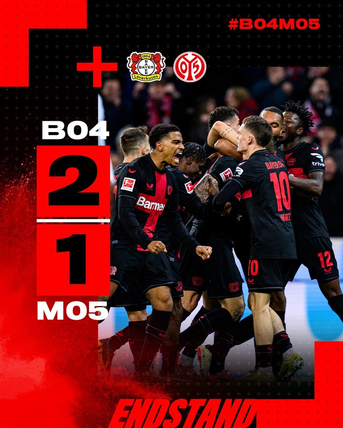 Bayer Leverkusen bắt đầu nước rút tới chức vô địch Bundesliga- Ảnh 3. Bayer Leverkusen bắt đầu nước rút tới chức vô địch Bundesliga- Ảnh 3.