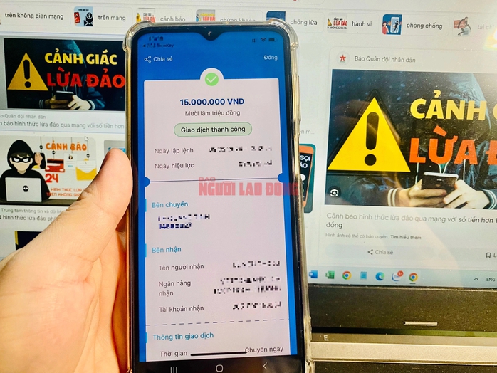 Mở tài khoản ngân hàng, mạng xã hội cùng tên để lừa đảo chuyển tiền- Ảnh 1. Mở tài khoản ngân hàng, mạng xã hội cùng tên để lừa đảo chuyển tiền- Ảnh 1.